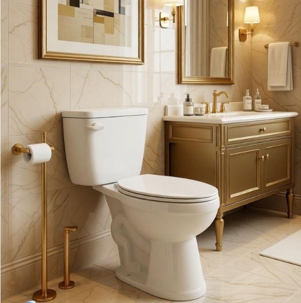 Single Flush Two Piece Elongated ADA Compliant Toilet
